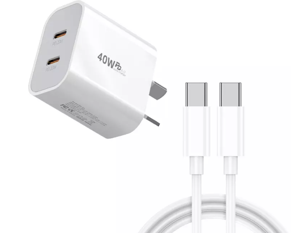 40W Universal Compatible Fast Wall Charger With Cable
