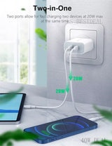 40W Universal Compatible Fast Wall Charger With Cable
