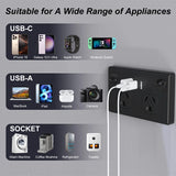 USB Type C Wall Socket Power Point - White