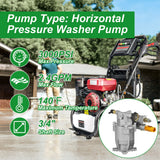 Water Blaster Pump Unit 19.05mm 3/4" Shaft 3000 PSI High Pressure Pump