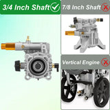 Water Blaster Pump Unit 19.05mm 3/4" Shaft 3000 PSI High Pressure Pump