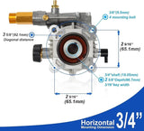 Water Blaster Pump Unit 19.05mm 3/4" Shaft 3000 PSI High Pressure Pump