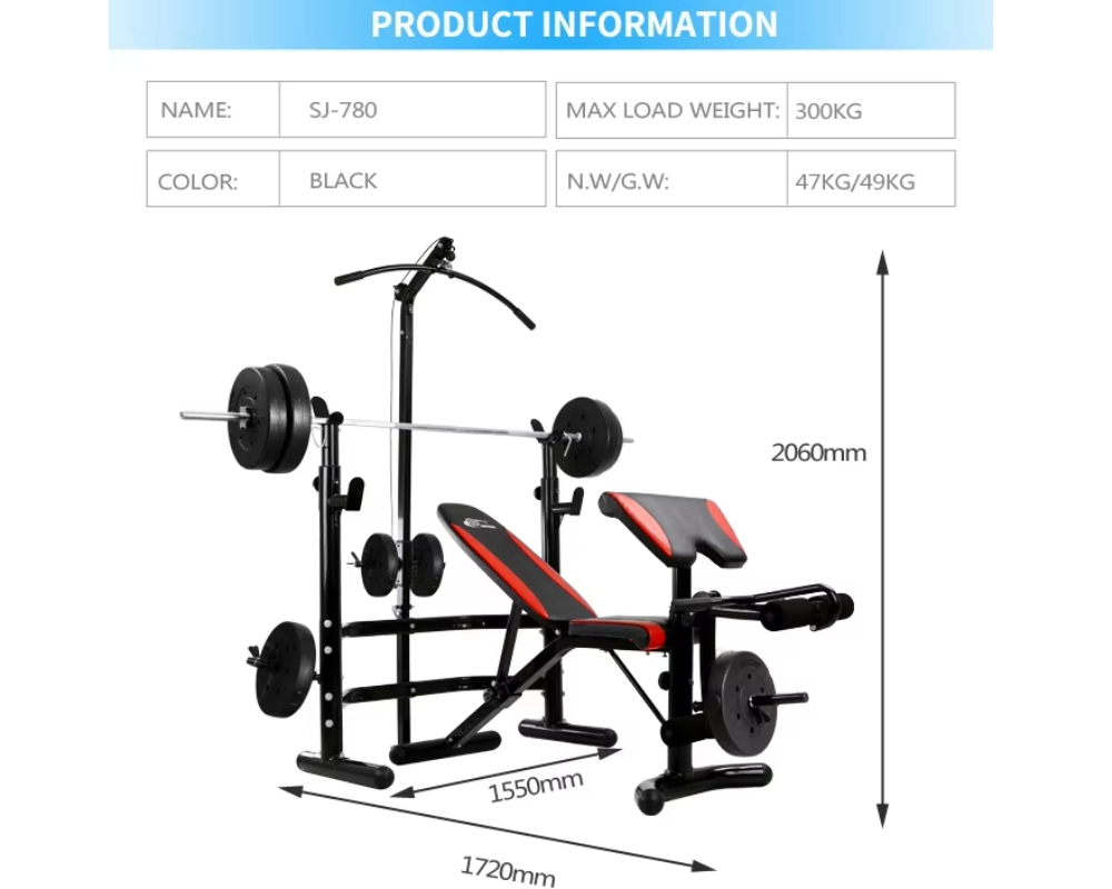 Weight Bench All in One Workout Bench Home Gym Station