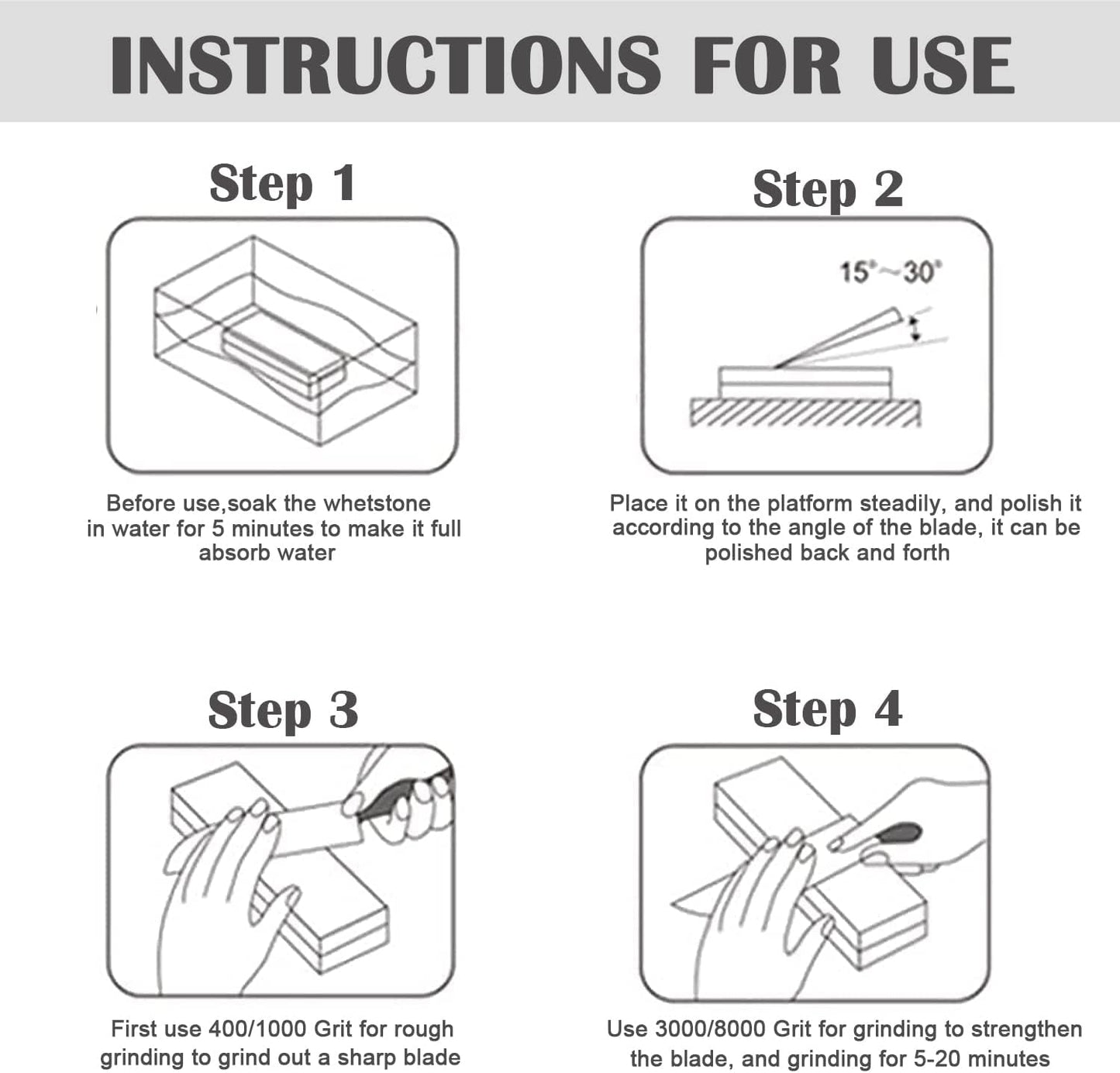 Knife Sharpener Whetstone Kit