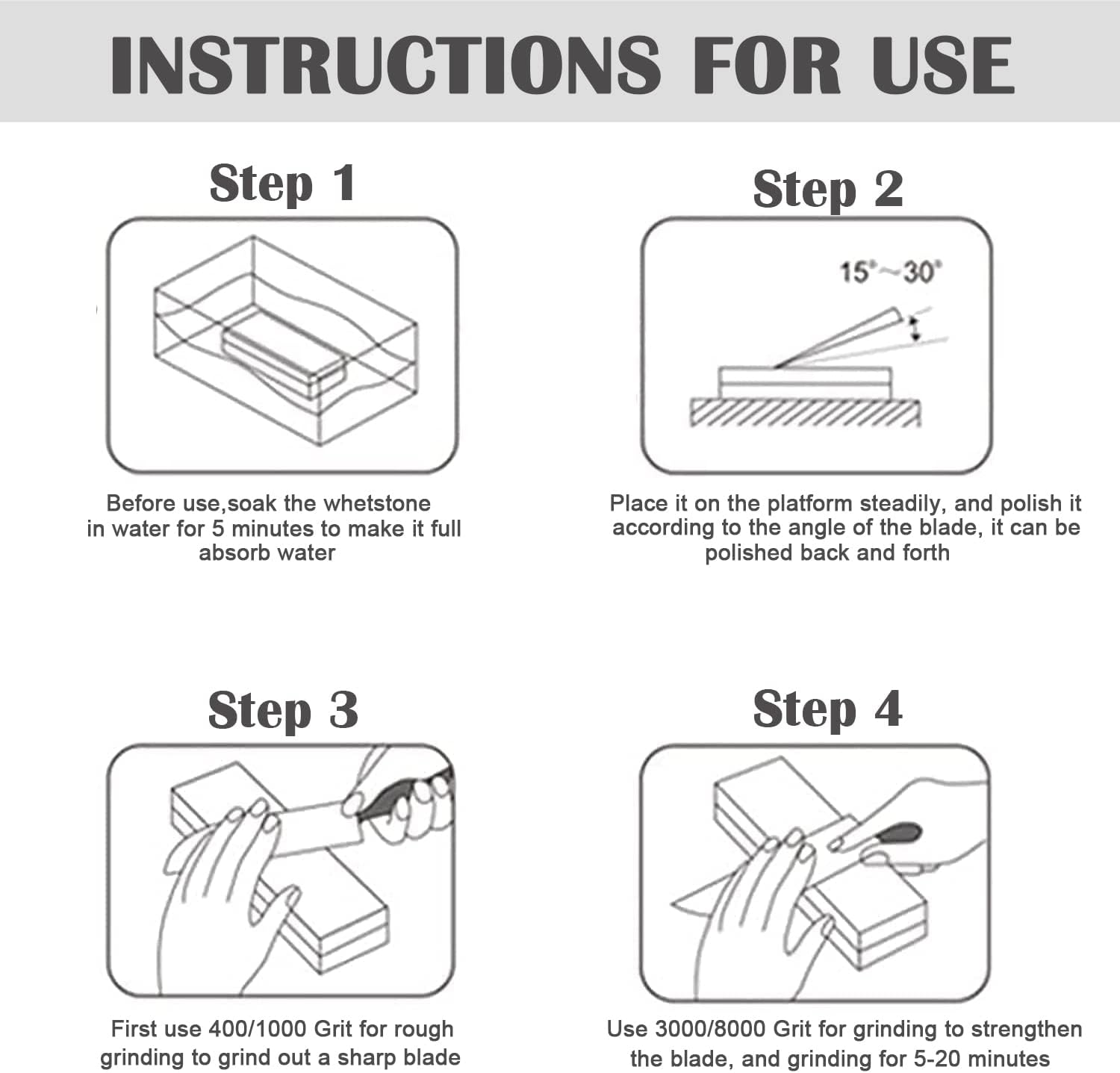 Knife Sharpener Whetstone Kit