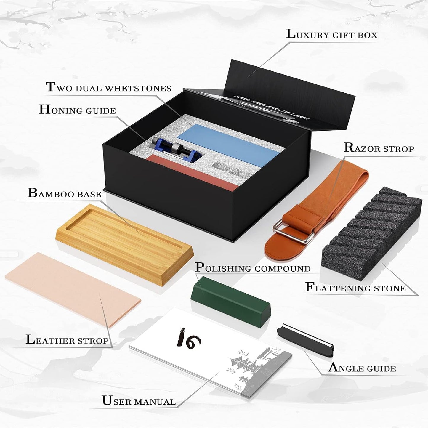 Knife Sharpener Whetstone Kit