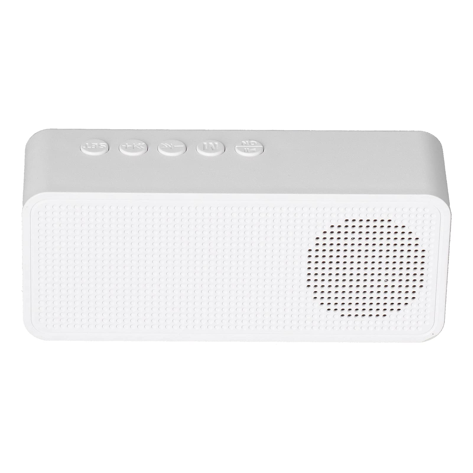 Digital Smart Alarm Clock With Bluetooth Speaker (White)