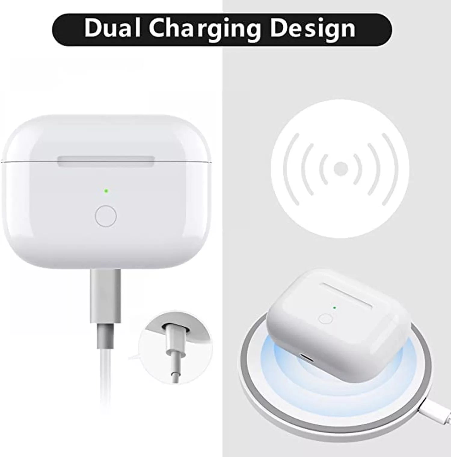 Replacement Wireless Charging Case Compatible with AirPods 3