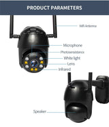 Wireless Security Camera System 4 Cameras 3MP
