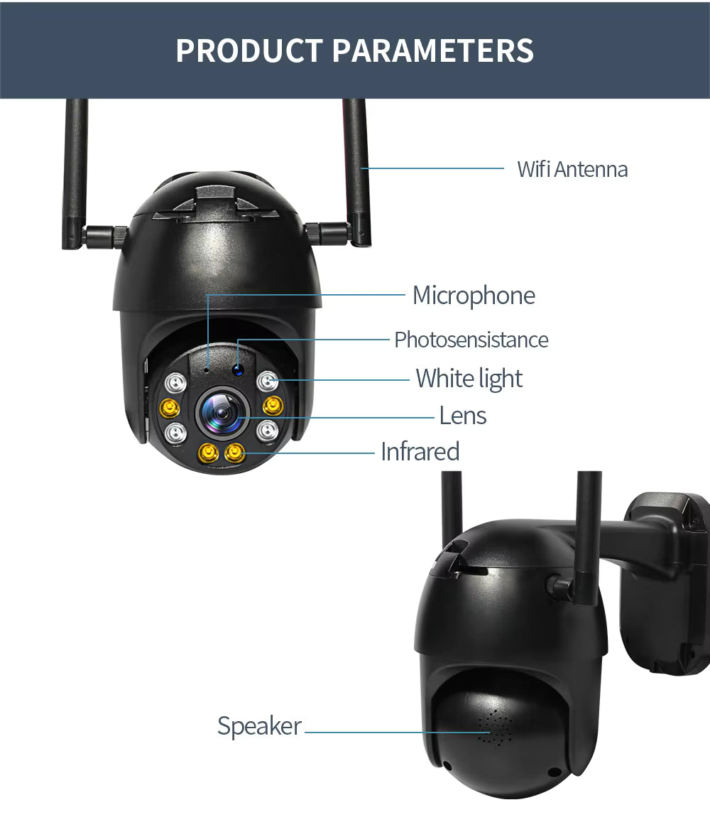 Wireless Security Camera System 4 Cameras 3MP