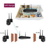 Wireless Security Camera System 4 Cameras 3MP