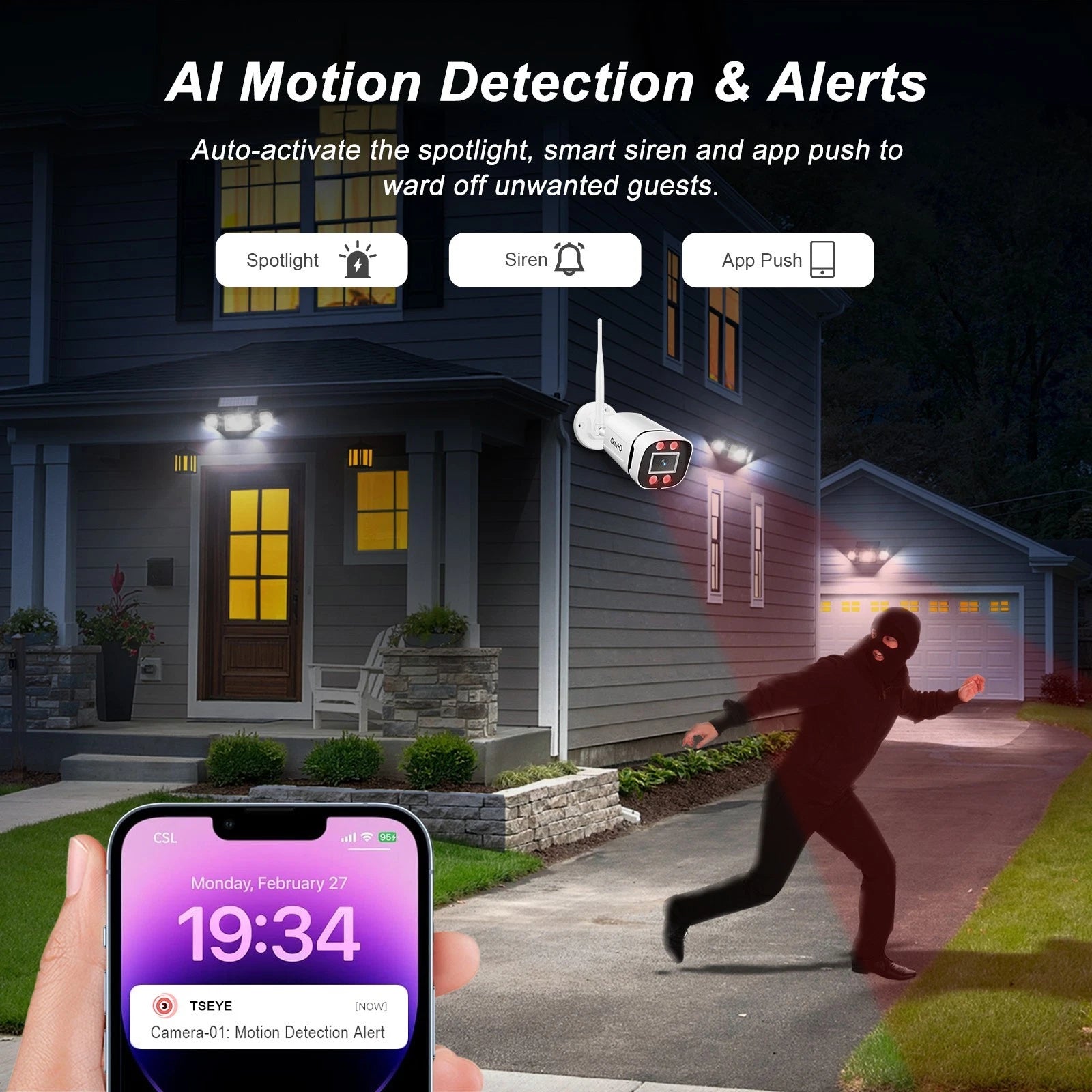 Wireless security camera system