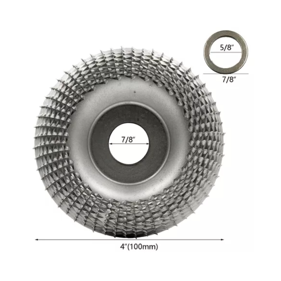 4” Wood Shaping Disc Carving Grinder Grinding Accessories Practical