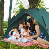 Pop Up Tent Family Camping Tent 3-4 Person Tent (Green)
