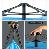 Pop-Up Camping Tent 3-4 Person Outdoor Folding Tent (Blue)