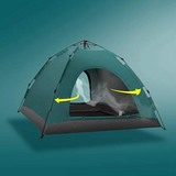 Pop-Up Camping Tent 3-4 Person Outdoor Folding Tent (Green)