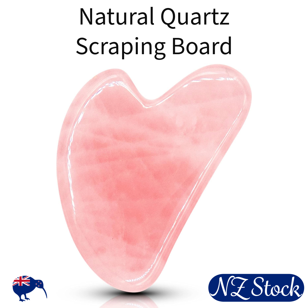 Natural Rose Quartz Massage Face Roller Gua Sha Scraping Board