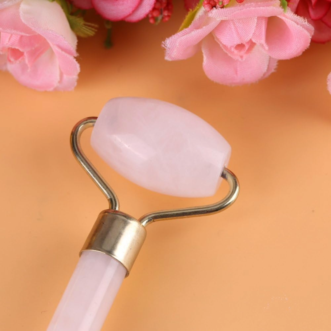 Jade Roller Kit, Gua Sha Massage Tool (Silver)