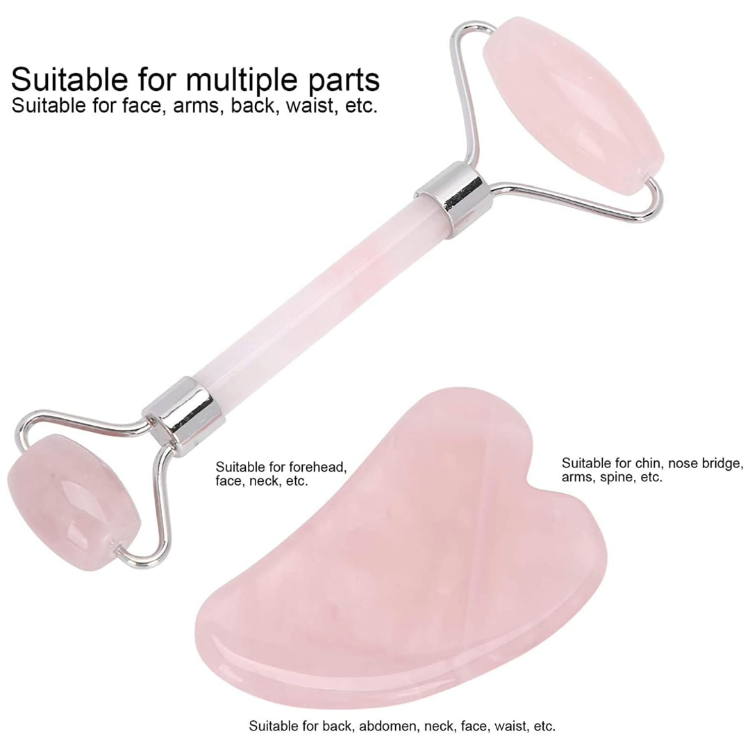 Facial Jade Roller with Gua Sha Massager Set