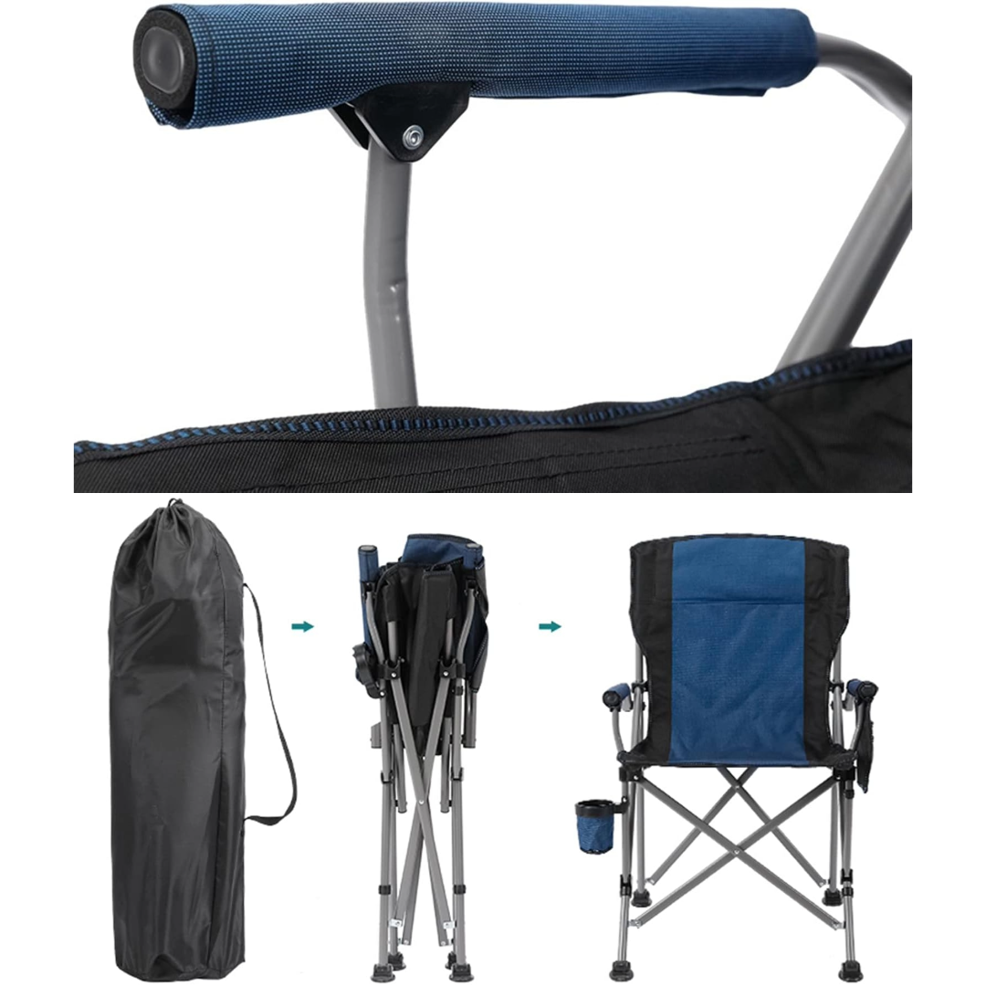 Portable Folding Camping Chair Outdoor Chair (Blue)