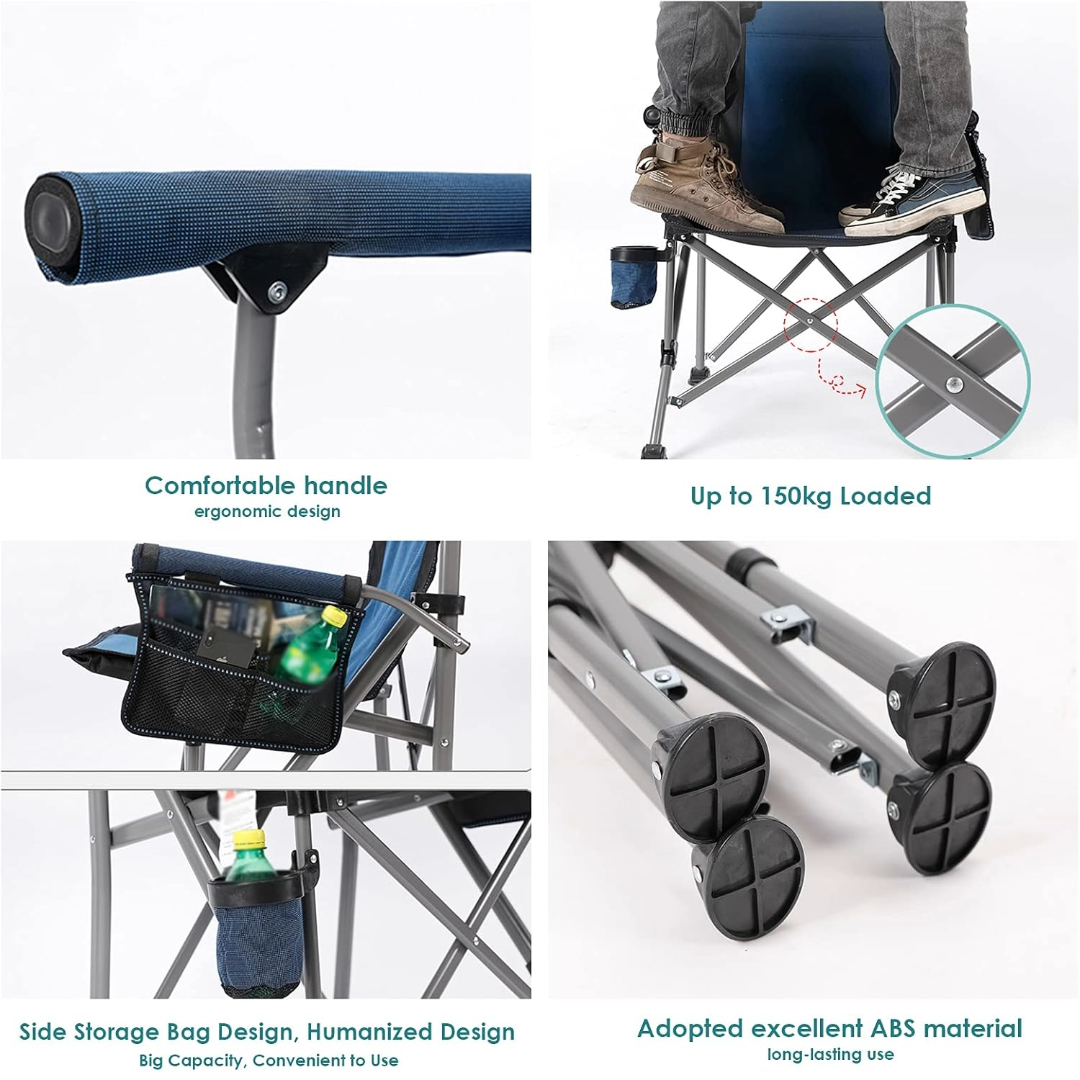 Portable Folding Camping Chair Outdoor Chair (Blue)