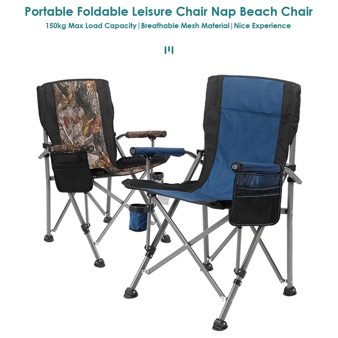 Portable Folding Camping Chair Outdoor Chair (Blue)