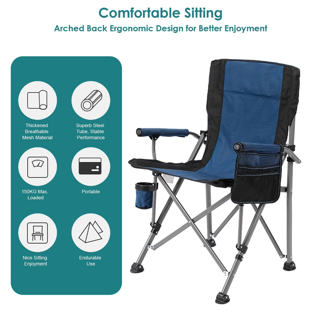 Portable Folding Camping Chair Outdoor Chair (Blue)