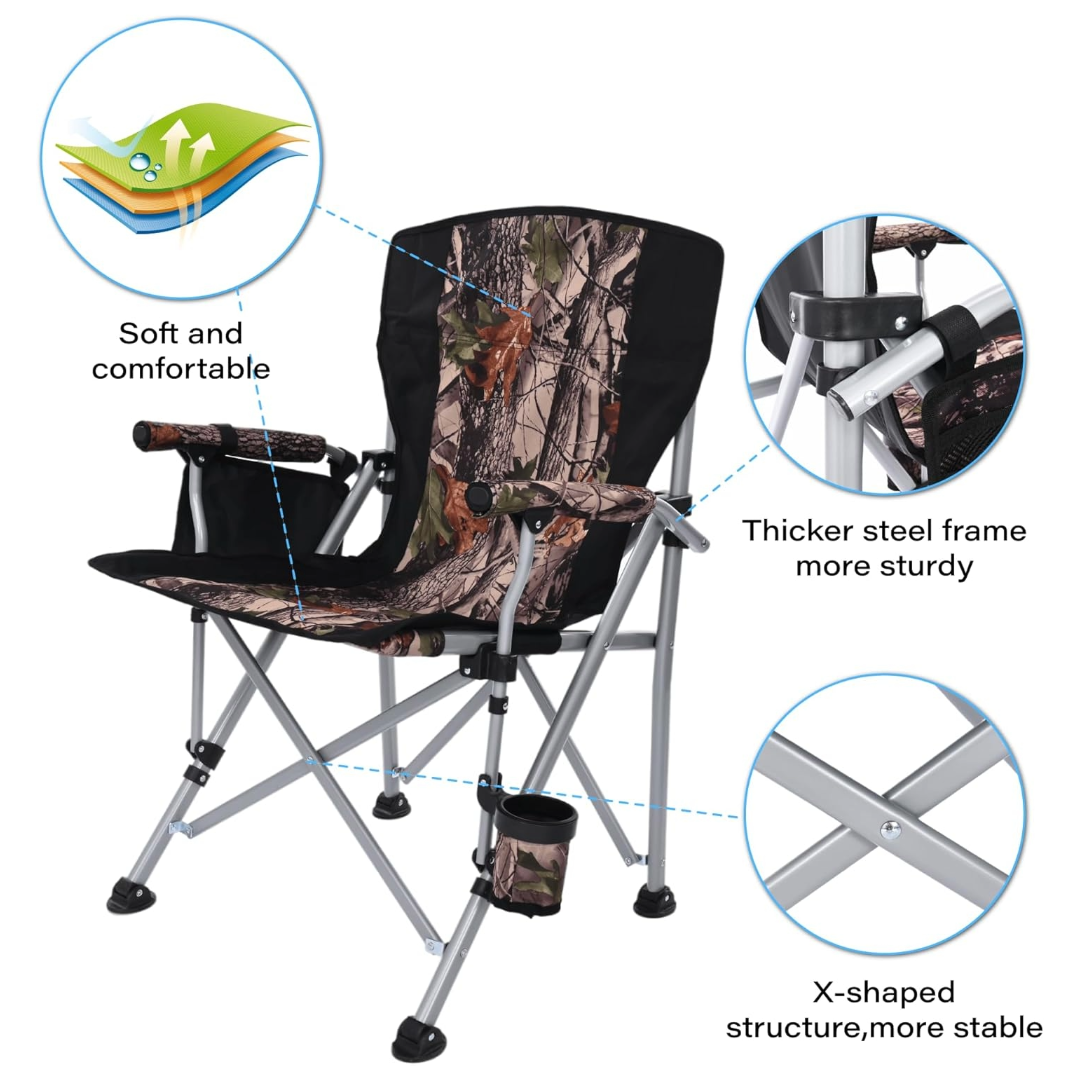 Portable Folding Camping Chair Outdoor Chair (Camouflage)