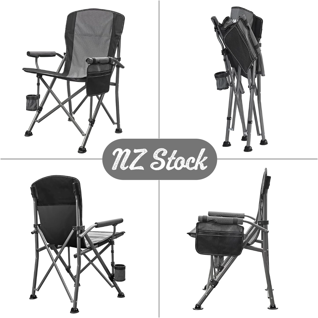 Portable Folding Camping Chair Outdoor Chair (Grey)