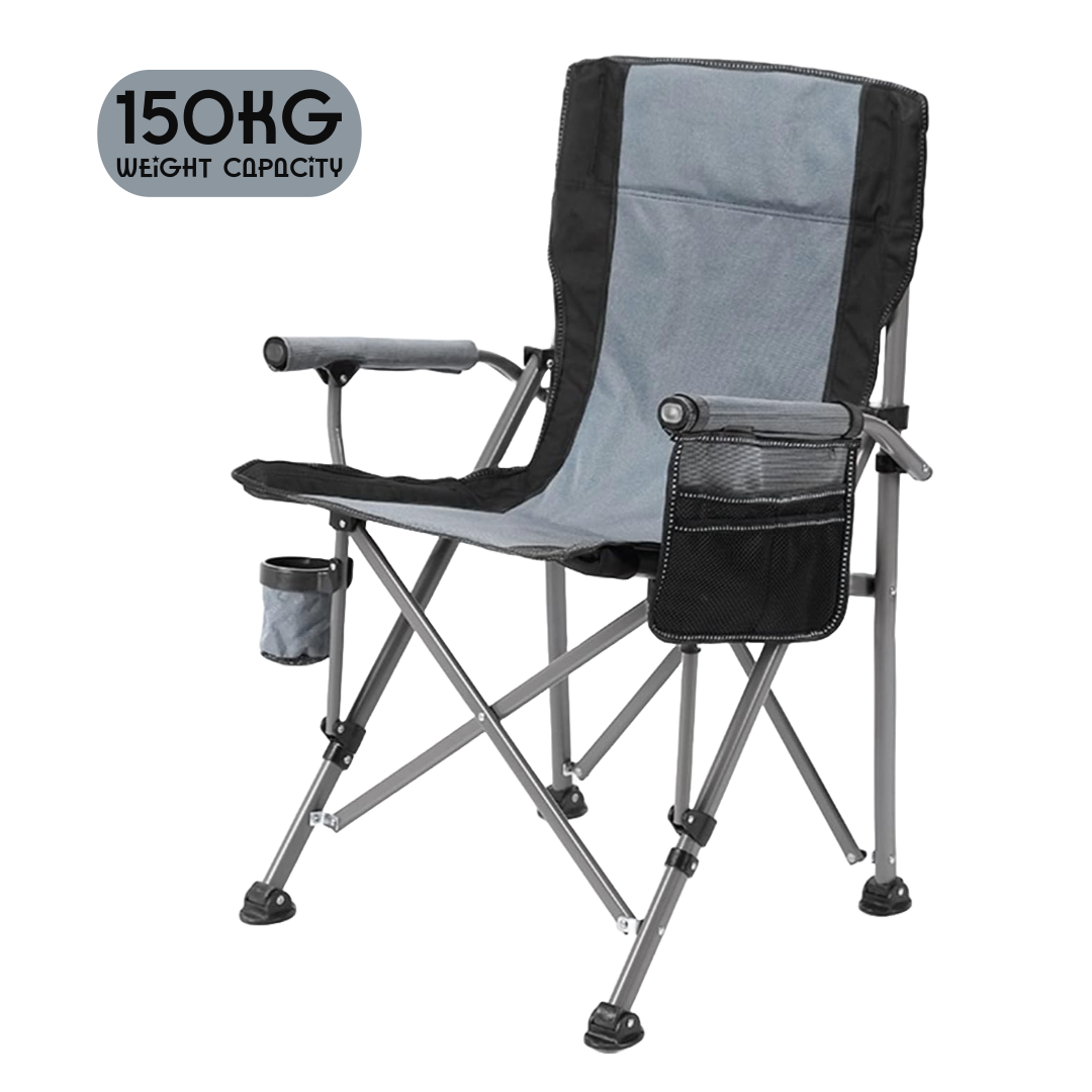 Portable Folding Camping Chair Outdoor Chair (Grey)