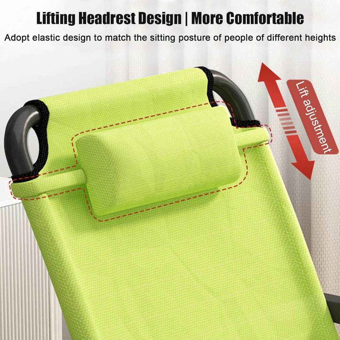 Camping Chair Foldable Chair With Footrest (Green)