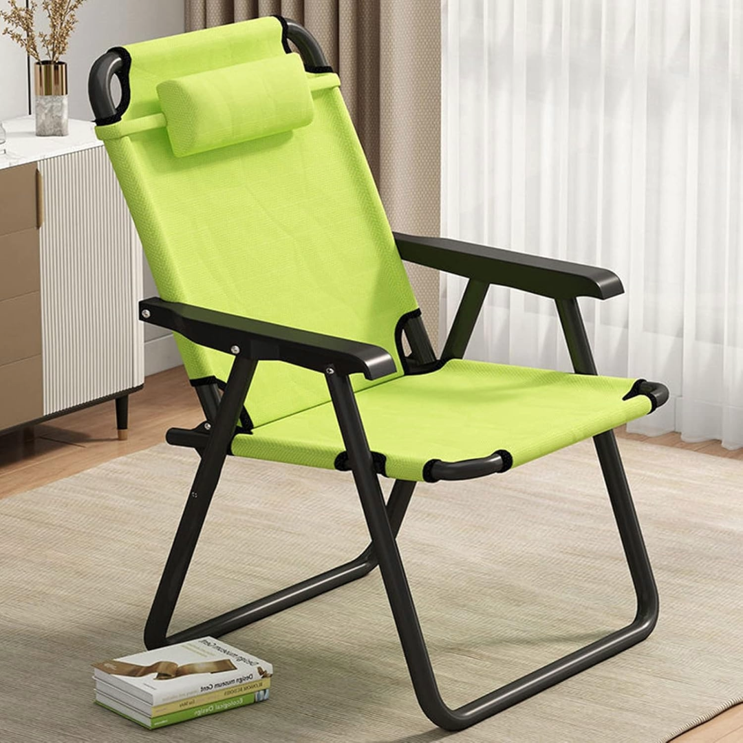 Camping Chair Foldable Chair With Footrest (Grey)