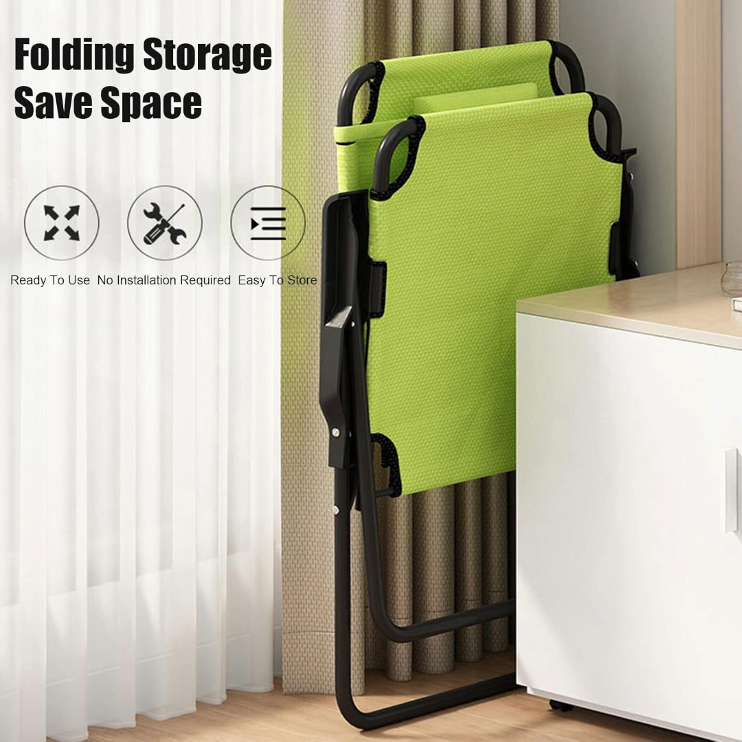 Camping Chair Foldable Chair With Footrest (Green)