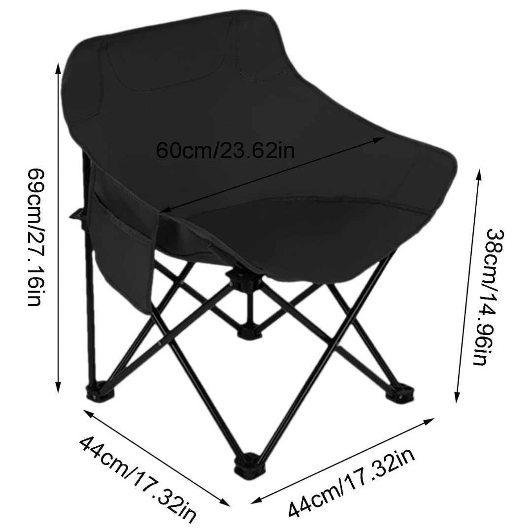 Lightweight Foldable Camping Chair (Black)