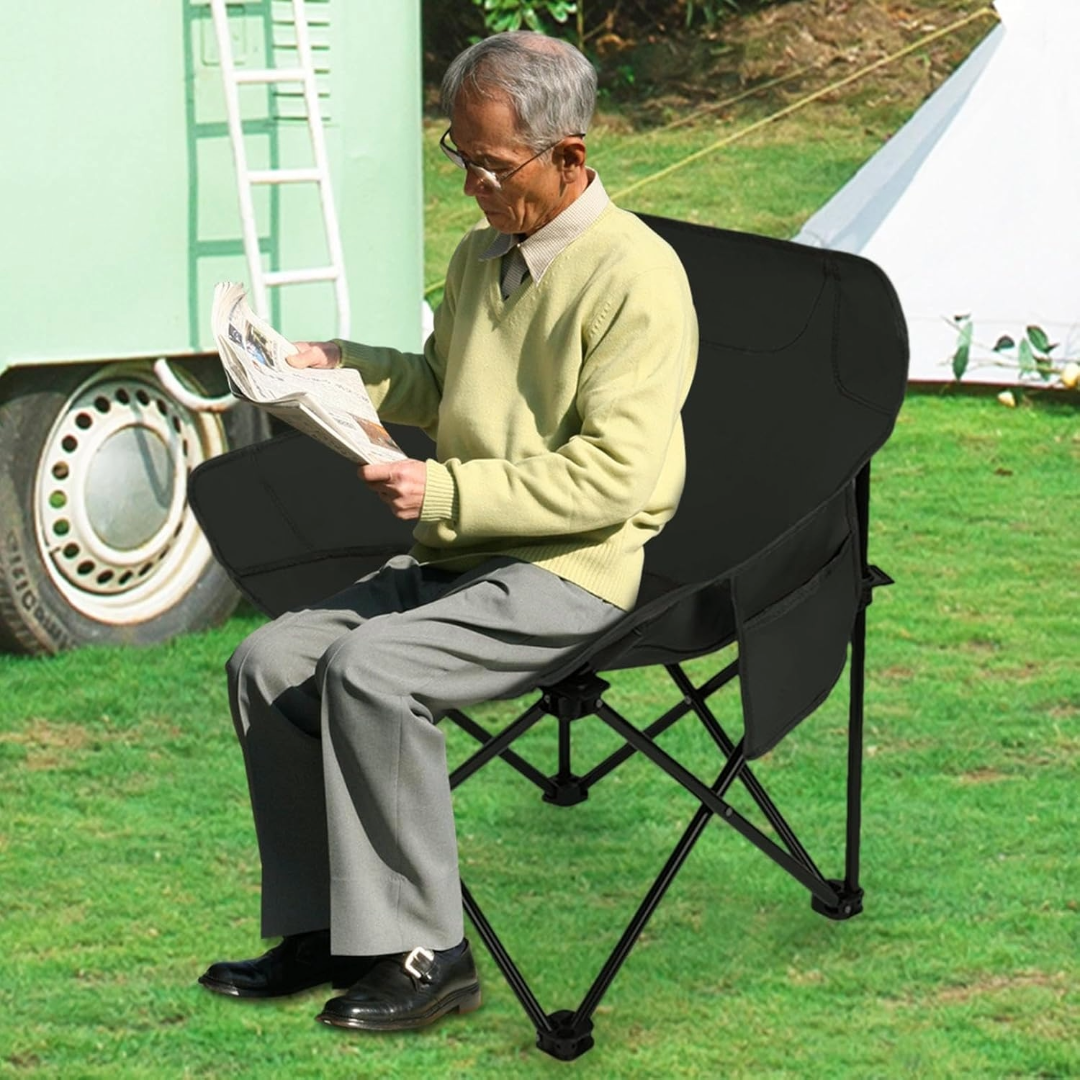 Lightweight Foldable Camping Chair (Black)