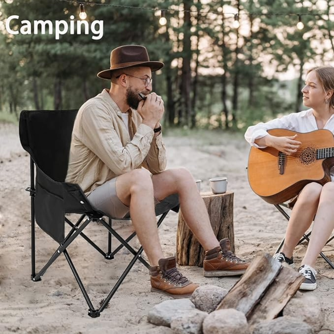 Lightweight Foldable Camping Chair (Black)