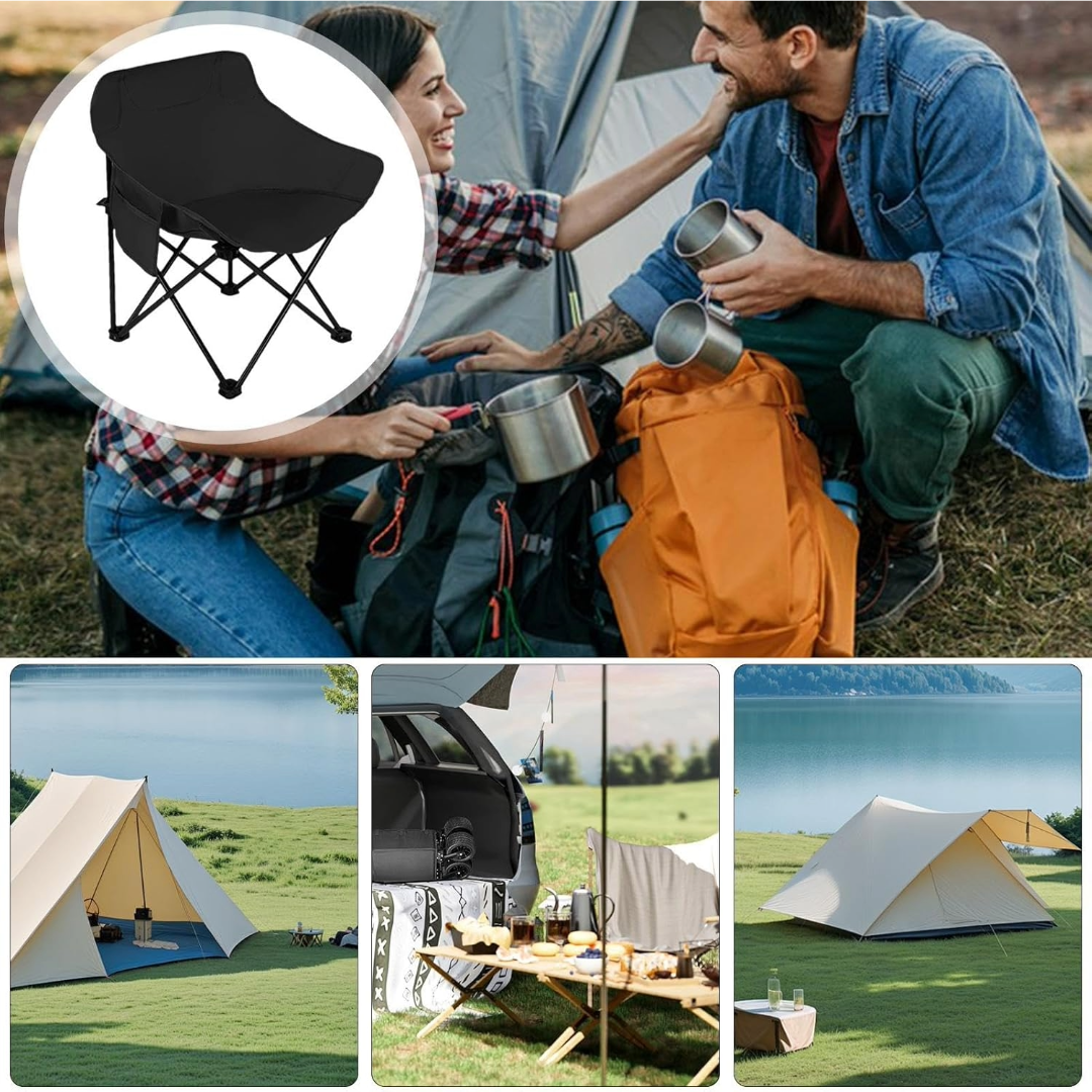 Lightweight Foldable Camping Chair (Black)