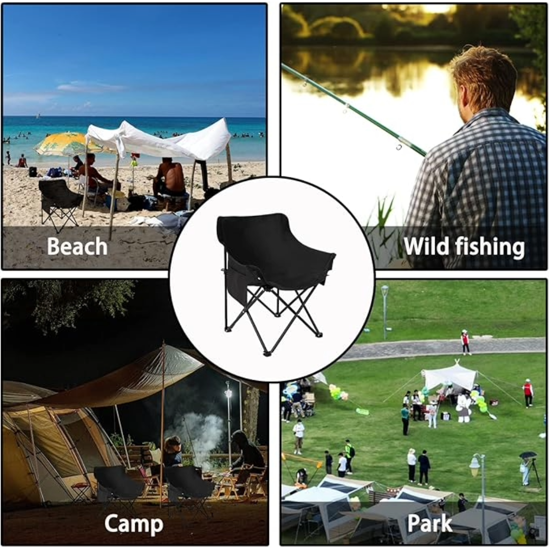 Lightweight Foldable Camping Chair (Black)