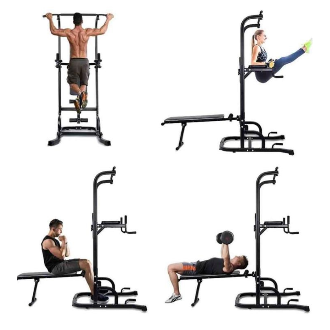 Weight Bench Chin Up Pull Up Station Power Tower