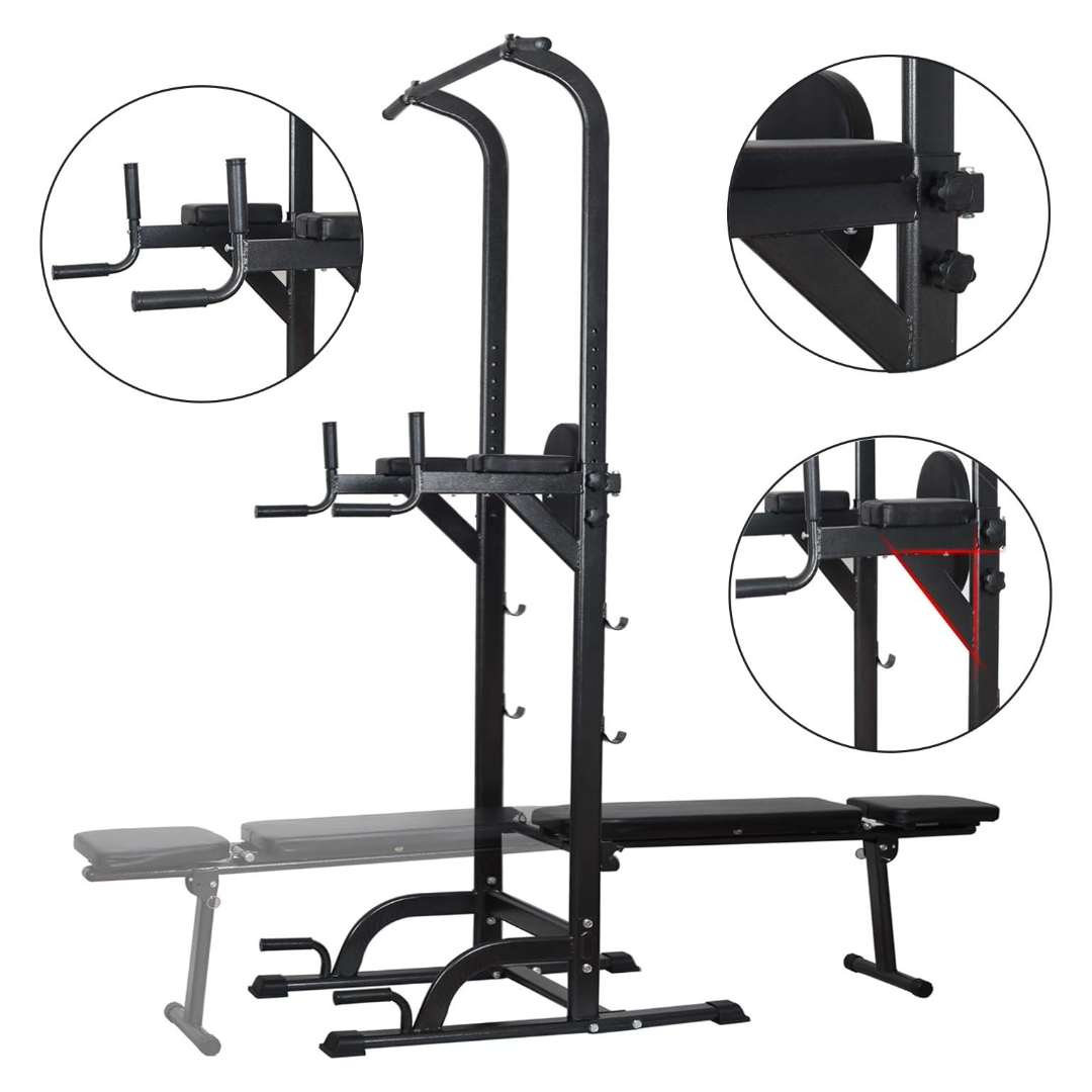 Weight Bench Chin Up Pull Up Station Power Tower