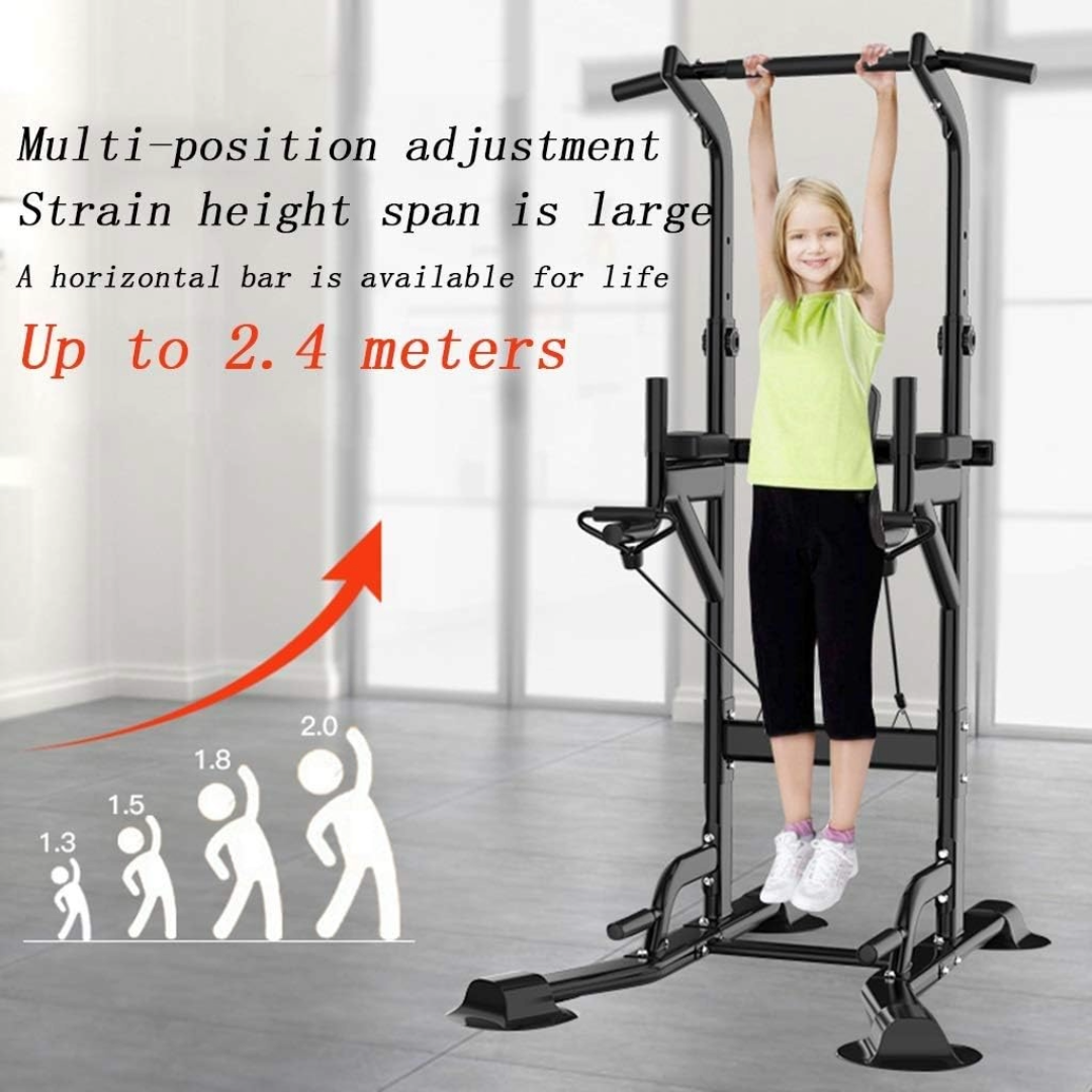 Power Tower Home Gym Adjustable Height Chin Pull Up Bar