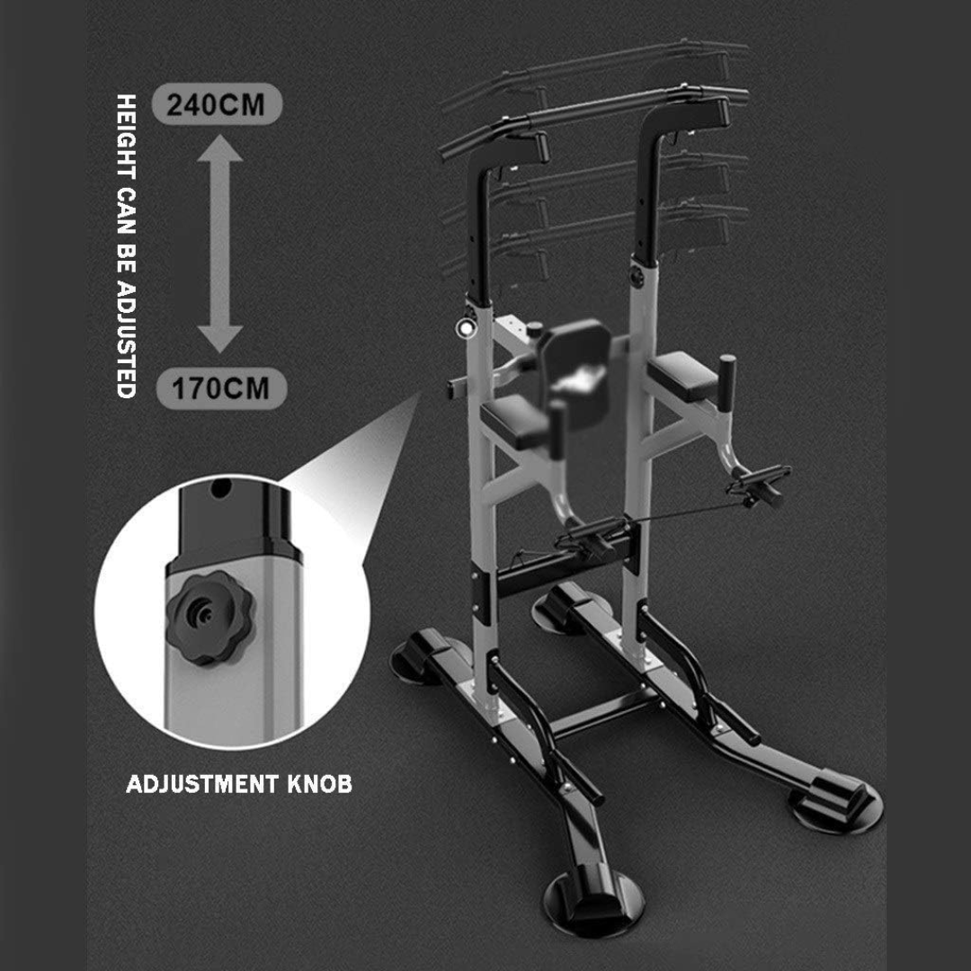 Power Tower Home Gym Adjustable Height Chin Pull Up Bar
