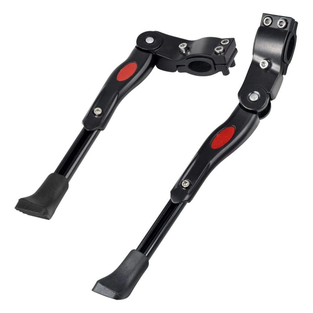 Adjustable Bicycle Side Kickstand Parking Rack Mountain Support (Black)