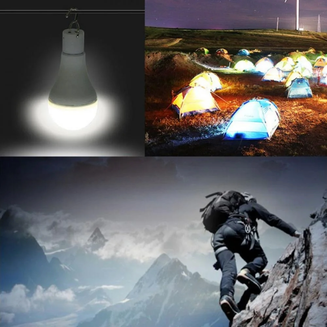 Camping Solar Light Bulb Outdoor Rechargeable LED