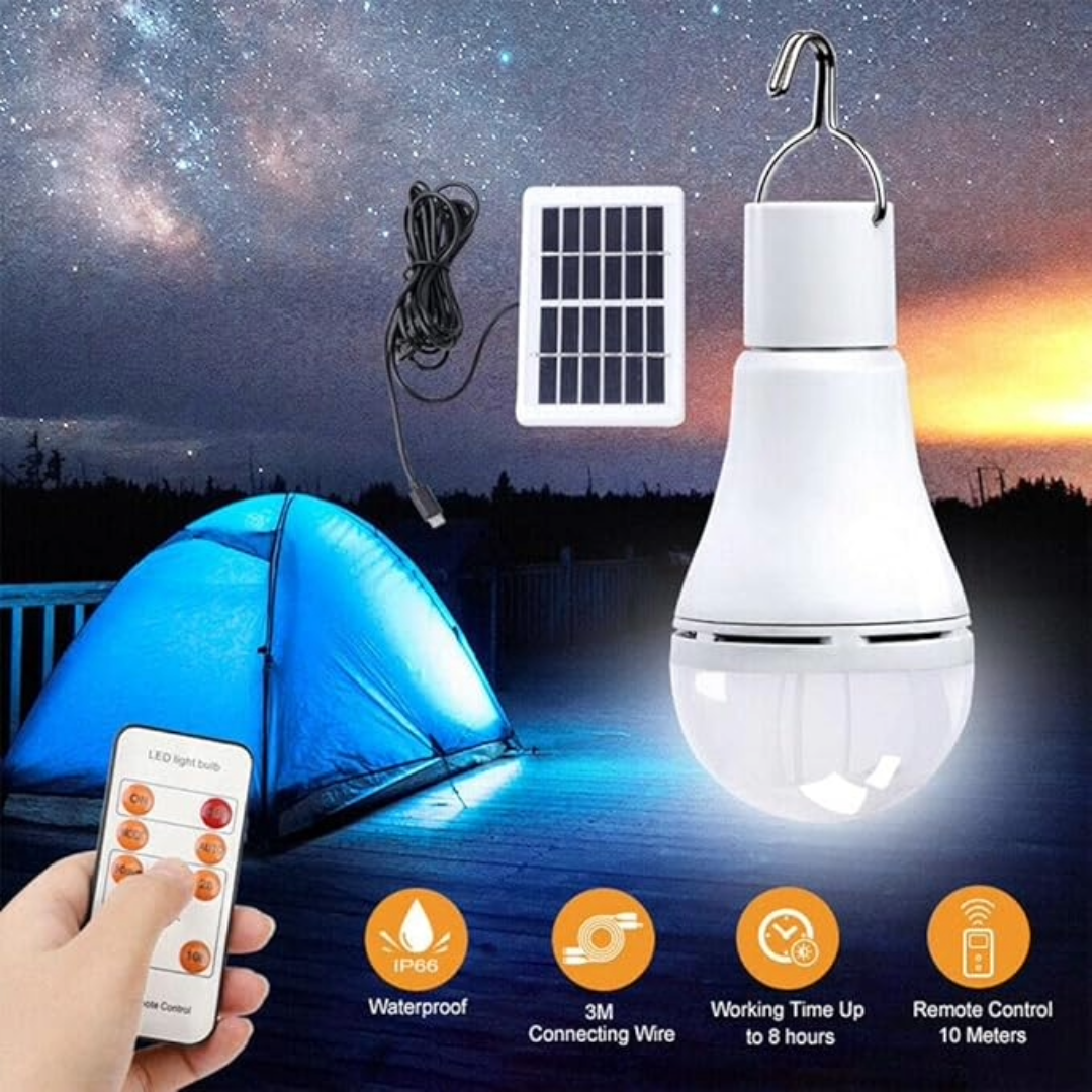 Camping Solar Light Bulb Outdoor Rechargeable LED