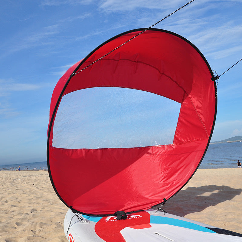42in Sail Foldable Kayak Boat Wind Sail (Red)
