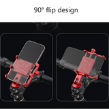 Bike Mobile Phone Holder Anti Sleep Rotating Mobile Phone Clamp (Red)