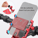 Bike Mobile Phone Holder Anti Sleep Rotating Mobile Phone Clamp (Red)