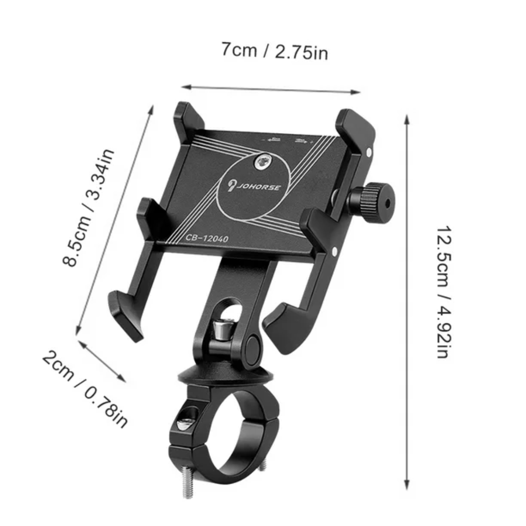 Bike Mobile Phone Holder Anti Sleep Rotating Mobile Phone Clamp (Black)