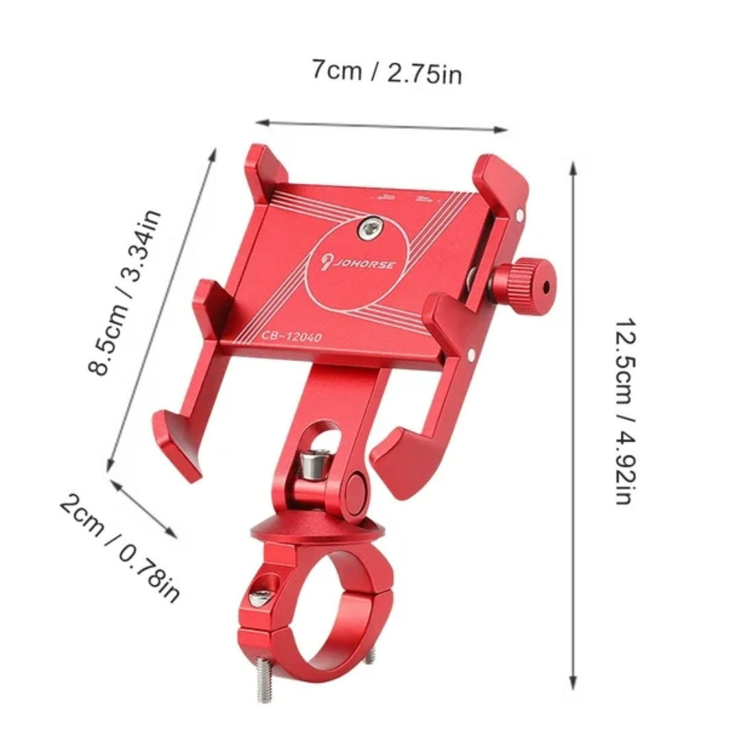 Bike Mobile Phone Holder Anti Sleep Rotating Mobile Phone Clamp (Red)